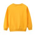 thumbnail image 3 of Baby Sweatshirt Fall Winter Boys Girls Long Sleeve Solid Color Crewneck Shirt Tops Yellow 6 Years-7 Years, 3 of 3