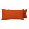 thumbnail image 2 of Vargottam Indoor/Outdoor Polyester Fabric Lumbar Pillow With Insert, All-Weather Waterproof Decorative Throw Pillow for Patio Furniture-Set of 2 - Orange, 2 of 7