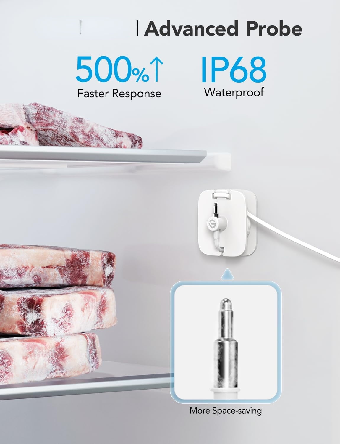 SUMMIT Freezer Thermometer Alarm, Smart Bluetooth Temperature Monitor Sensor for Refrigerator, 197 Ft Connecting Range APP Alert with Anti-False for Freezer (WiFi Gateway Not Included)