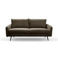 thumbnail image 2 of Enor Furniture Hampshire 70" Round Arm Modern Fabric Sofa in Brown, 2 of 7