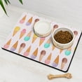 thumbnail image 3 of Sweet Treats Ice Cream Dessert Food Pattern Summer Colorful Dog Food Mat Absorbent Waterproof Non-Slip Durable Pet Feeding Mat, 3 of 6