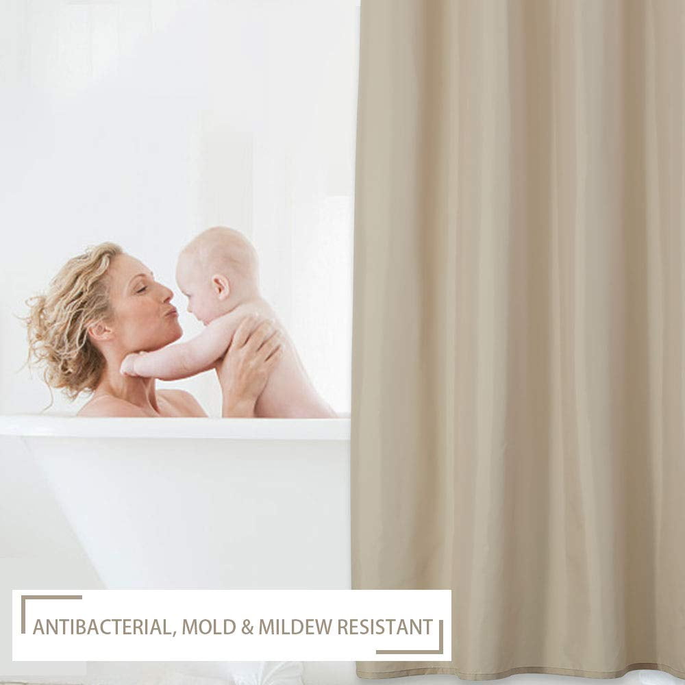 DSstyles Hotel Quality 100% Waterproof Fabric Shower Curtain Liner with Magnets for Bathroom