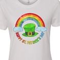 thumbnail image 4 of Inktastic Happy St. Patrick's Day Rainbow and Hat Women's T-Shirt, 4 of 5