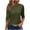 Army Green, variant on JSheng Womens Shirts 3/4 Sleeves Fashion Solid T-Shirt Three Quarter Sleeve Round Neck Casual Tops for Women Red M