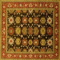 thumbnail image 1 of Ahgly Company Indoor Square Oriental Yellow Industrial Area Rugs, 8' Square, 1 of 4