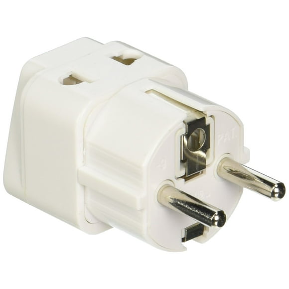Adaptador de enchufe Ckitze BA-9-3P con conexión a tierra universal tipo E/F, paquete de 3