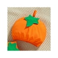 thumbnail image 4 of hirigin Baby Girl Boy Halloween Outfit, Pumpkin Face Print Round Neck Sleeveless Romper + Hat Set for Toddlers, 0-18 Months, 4 of 9