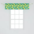 thumbnail image 2 of Ambesonne Lemons Window Valance, Colorful Citrus Leaves Art, 42" x 12", Turquoise Mustard, 2 of 3