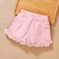 thumbnail image 2 of Zshosam Baby Shorts Girl Toddler Kids Baby Boy Girl Shorts Elastic Waist Shorts Summer Casual Short Pants Bottoms Size 9T 10T,(Pink 9-10 Years), 2 of 5