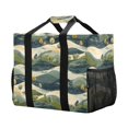thumbnail image 2 of Large Hand-Held Storage Bag Kitchen Reusable Grocery Bags， Travel Tote Bags， Waterproof Tote，Laundry Bag，Beach Bag， Pool Bag Mountains and Trees, 2 of 8