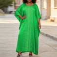 thumbnail image 2 of Afdoent Women's Dresses African Dresses For Fashion Beading Rhinestone Kaftan Maxi Dress Boho Beach Dress, 2 of 5