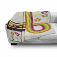 thumbnail image 3 of 70s Party Soft Flannel Fleece Throw Blanket, Party Flyer Inspired and Curved Stripes with Daisies Audio Cassette Tape, Cozy Plush for Indoor and Outdoor Use, 60" x 80", Multicolor, by Ambesonne, 3 of 6