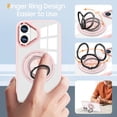 thumbnail image 6 of Cover for iPhone 16 Case with Ring Holder Magnetic Black Compatible with Magsafe Wireless Charger iPhone 16 Phone Case Clear Shockproof Rugged (Pink), 6 of 14