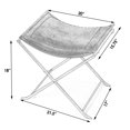 thumbnail image 2 of Butler Tabouret en Cuir Blanc Melton, 2 of 6