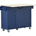 thumbnail image 6 of Kitchen Island with Drop Leaf and Locking Wheels / Solid Wood, Spice and Towel Racks, 6 of 6