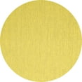 thumbnail image 1 of Ahgly Company Machine Washable Indoor Round Abstract Yellow Contemporary Area Rugs, 8' Round, 1 of 4