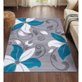 thumbnail image 6 of Luxe Weavers Modern Floral Turquoise 5x7 Area Rug for Living Rooms, 6 of 7