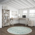 thumbnail image 2 of Pemberly Row 60W L Desk with Cabinet & Bookcase in Washed Gray, 2 of 7