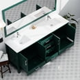 thumbnail image 5 of Solid Wood Green Double Vanity, 84 in. Wide | Create an Organized Bathroom Space | Benefit from Pre - Drilled Countertop, 5 of 7