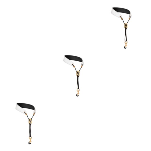 Guardoinrt Sangle de Cou pour Saxophone Rembourrée Confortable pour Saxophone Soprano Clarinette Basse Blanc 45cm 3ensemble