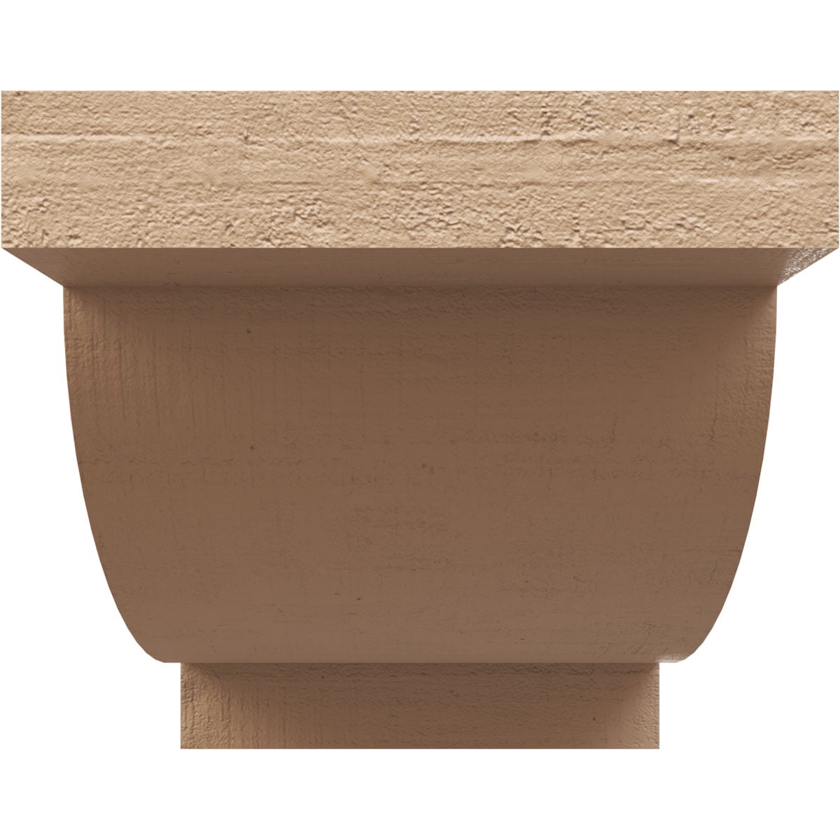 7"W x 14"D x 7"H Wide Alpine Rough Cedar Woodgrain TimberThane Corbel, Primed Tan