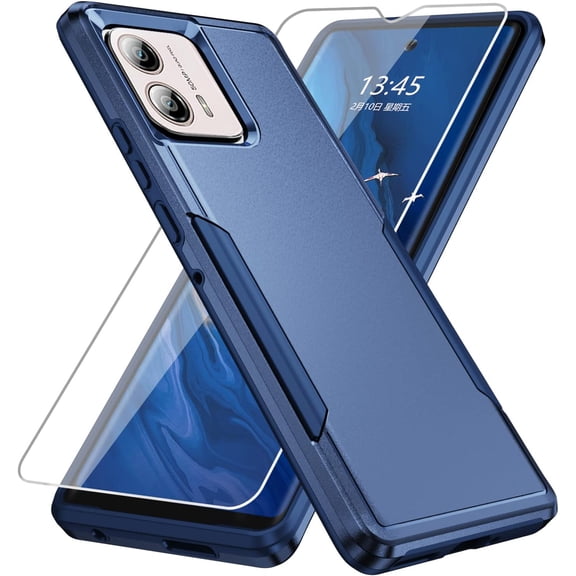 MYKOMI for Moto Edge Plus 2023 Case,Moto Edge 2023 Case,with Screen Protector, Heavy-Duty Tough Rugged Shockproof Protective Case for Motorola Edge Plus 2023