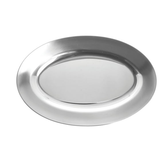 HUBERT® Silver Serving Tray Oval Stainless Steel - 8" L x 5" W
