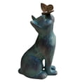 thumbnail image 1 of Estatua De Gato De Jardín Estatuilla de gato de resina con adorno de mariposa Estatuillas de animales Artesanía Decoración de jardín Tmvgtek Libre de BPA, 1 of 9