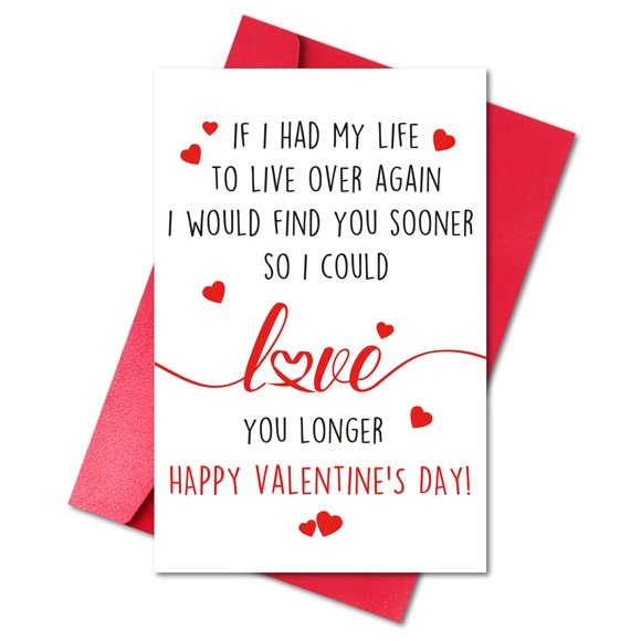 Tarjeta de San Valentín LYMEQING romántica y poética 20,5 x 13,5 cm