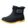 thumbnail image 3 of Crunowin Women's Ankle Rain Boots, Short Low-Cut Non-Slip Everyday All-Season Wear Outdoor Shoes Yellow 10, 3 of 9