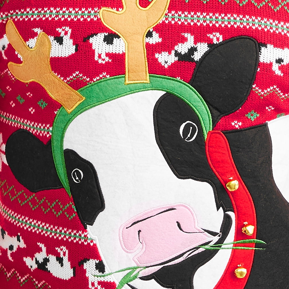 Walmart christmas cow on sale sweater