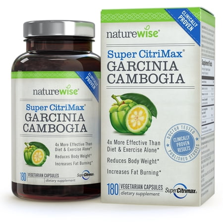 NatureWise Super Citri Max Garcinia Cambogia Fat Burning Weight Loss Pills, 180 Ct
