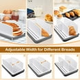 thumbnail image 3 of EASYLEE New Upgrade Bread Slicer for Homemade Bread, Adjustable Width Bread Slicing Guide, Foldable and Compact Cutting Guide with Crumb Tray, Suitability for Baking Sourdough,Baguette,Toast,Cake, 3 of 8