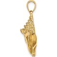 thumbnail image 2 of 14K Yellow Gold Conch Shell Charm (27 X 16.8) Made In United States k8129, 2 of 5