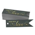 thumbnail image 1 of Inkdotpot Gold Foil Paper Hang Tags Made With Love Text Favor Tags 50 Pieces, 1 of 6