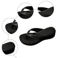 thumbnail image 5 of Rokment Platform Wedge Flip Flops for Women 2026 Beach Summer Fashion Casual Leather Wide Feet Orthopedic Chunky High Heels Dress Slip 0n Comfortable Walking Sandals Vacation Black Size 9, 5 of 7