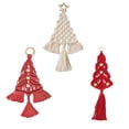 thumbnail image 5 of DIY Macrame Christmas Tree Kit - 3 Pack Boho Wall Hanging Ornament Craft for Beginners, 5 of 8