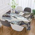 thumbnail image 2 of Yayeee Tablecloths for Rectangular Tables 60 x 90 inch Party Table Cover, River and Mountains, 2 of 6