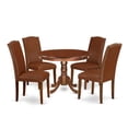 thumbnail image 2 of East West Furniture Dining Room Set Mahogany, HLEN5-MAH-66, 2 of 6
