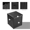 thumbnail image 2 of Ainfox 55 Gallon Patio Storage Deck Box Outdoor Storage Plastic Bench Box 42",Resin Wicker Storage Container Bench Seat (Black), 2 of 7