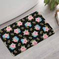 thumbnail image 2 of Pioneer Flower Floral Print Pattern Bathroom Rugs Mat, Non Slip Microfiber Bathroom Rug with Rubber Backing, Soft Mats for Bathroom Floor Tub Shower, 17"x27", 2 of 5
