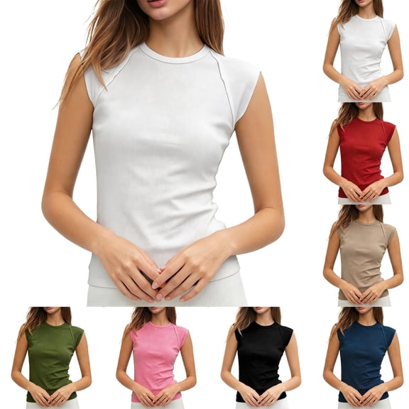 Women T Shirts Cap Sleeve T Shirts Women Summer Tops Casual Cute Summer Tops