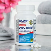 Equate Dairy Relief Lactase Enzyme Caplets, Original, 120 Count, Compare to Lactase Enzyme in Lactaid® Fast Act