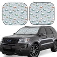 thumbnail image 6 of Kdxio Spaceship Print 2-Piece Sun Shade Front Windshield - Foldable Car Front Window Sunshades for Most Sedans SUV Truck, 6 of 6