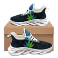 thumbnail image 1 of Zapatillas deportivas con plataforma y cordones con estampado polinesio de hojas de arce, zapatos de malla transpirables y acolchados para mujer y hombre., 1 of 6