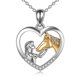 thumbnail image 1 of Girl And Horse Necklace Compatible Girls Sterling Silver Horse Jewellery Gifts Compatible Women, 1 of 5