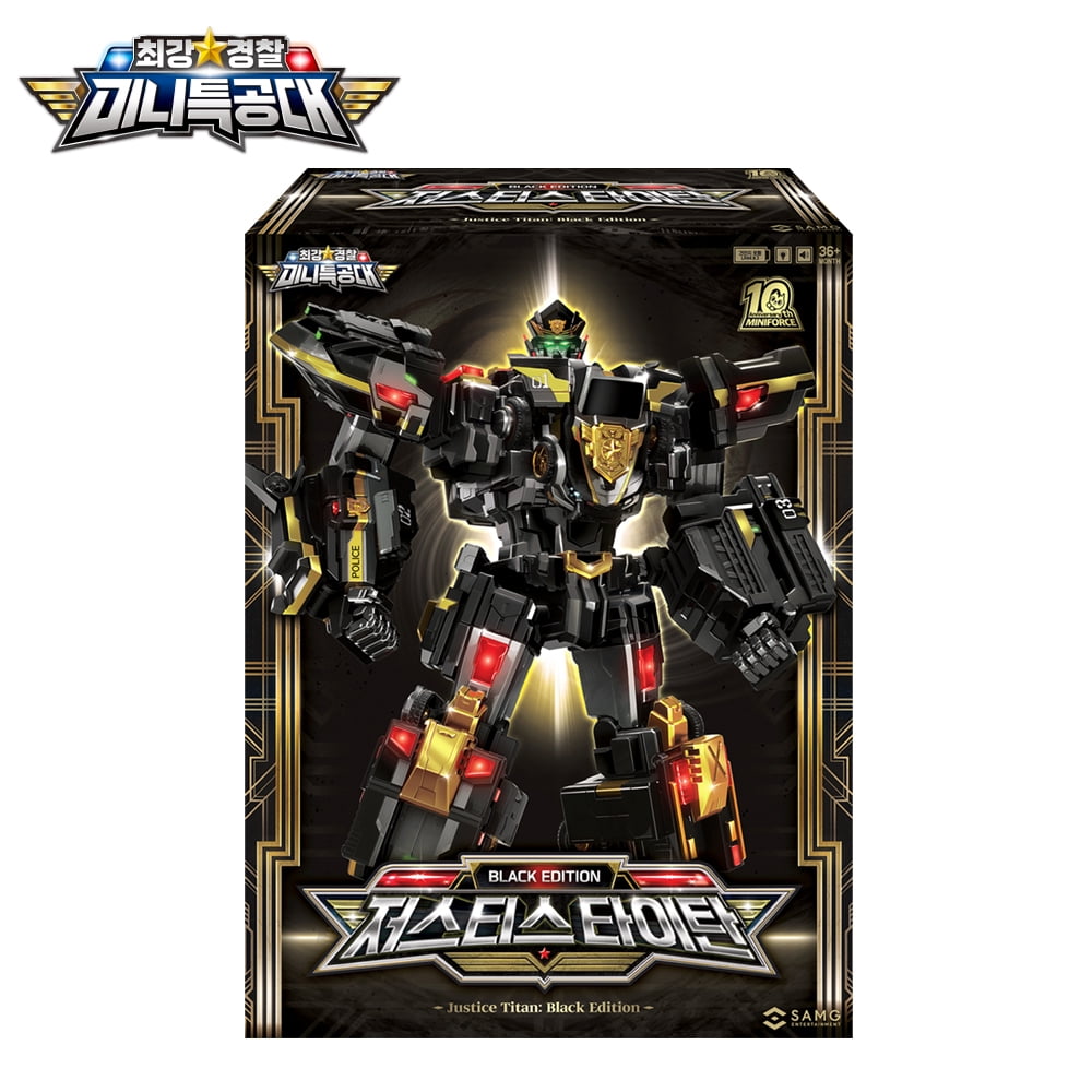 ミニフォーススーパーコップス　ジャスティスタイタン　ブラックエディション Miniforce Super Cops Justice Titan Transformer Toy 2024