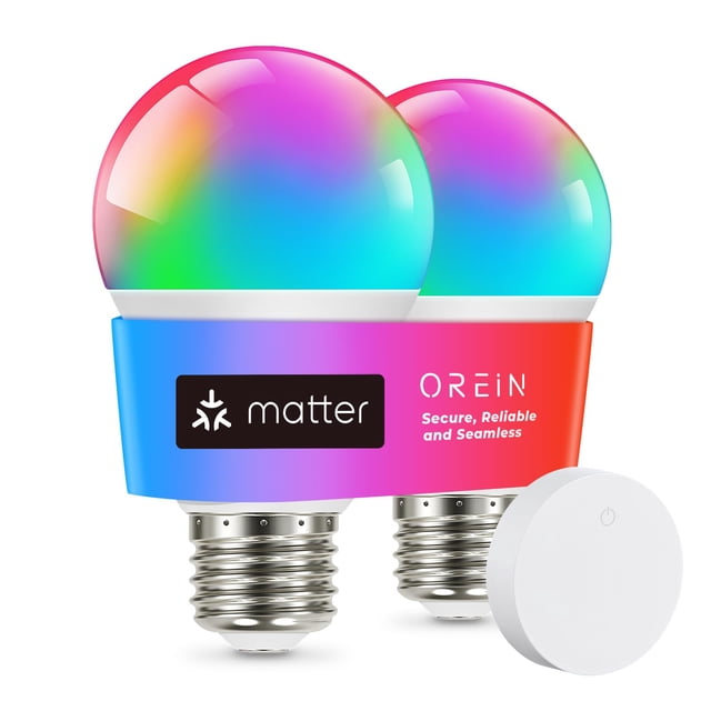 Bombilla inteligente OreIn Matter, 800 lúmenes, 9 W, paquete de 2