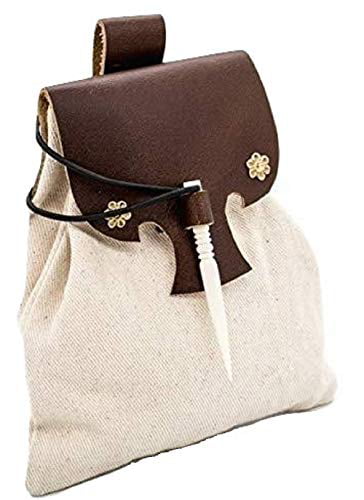 Mythrojan Medieval Small Leather Belt Pouch LARP Renaissance Waist Bag 
