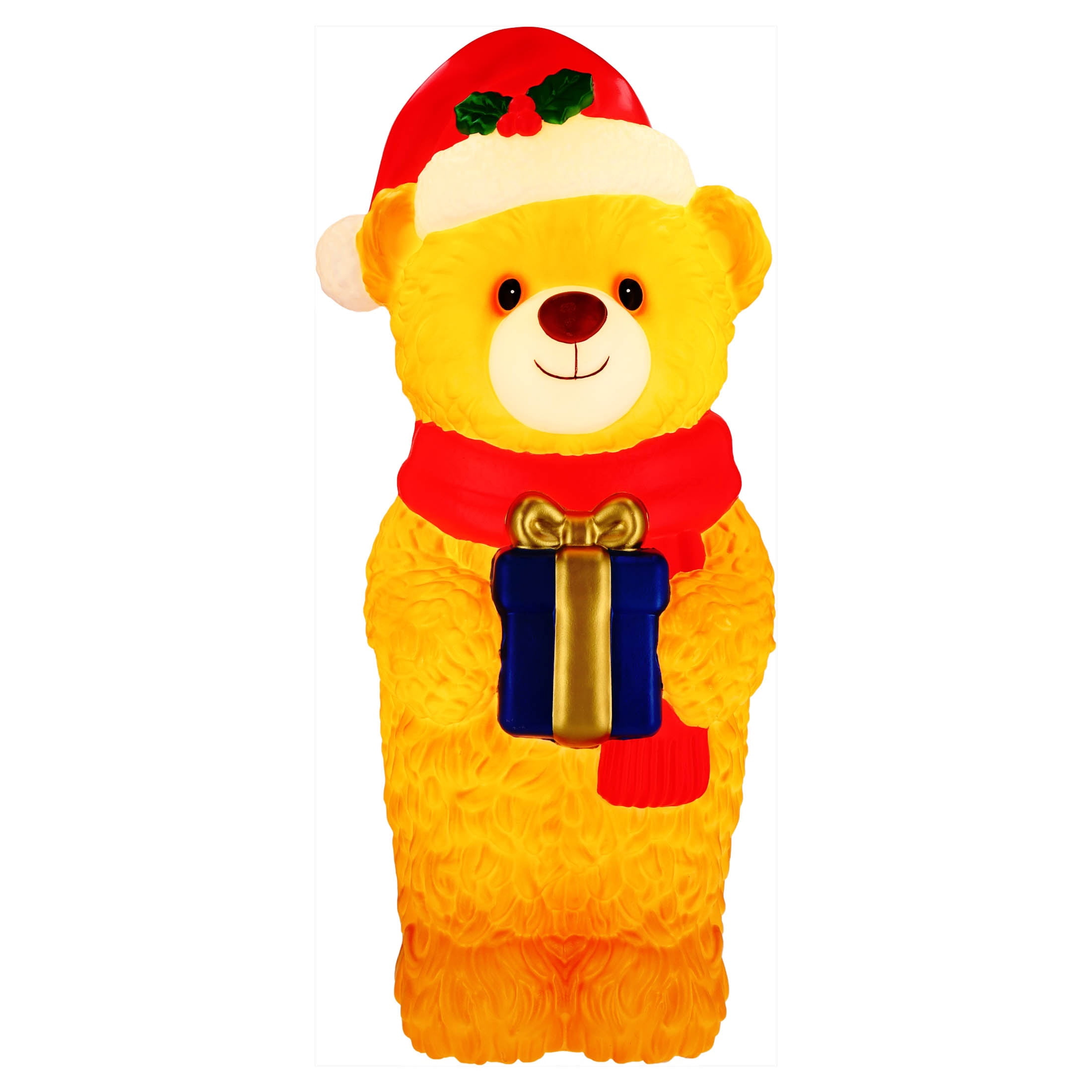 Lighted Blow Mold Bear Indoor/Outdoor Christmas Decoration, Multicolor, 32", by Holiday Time